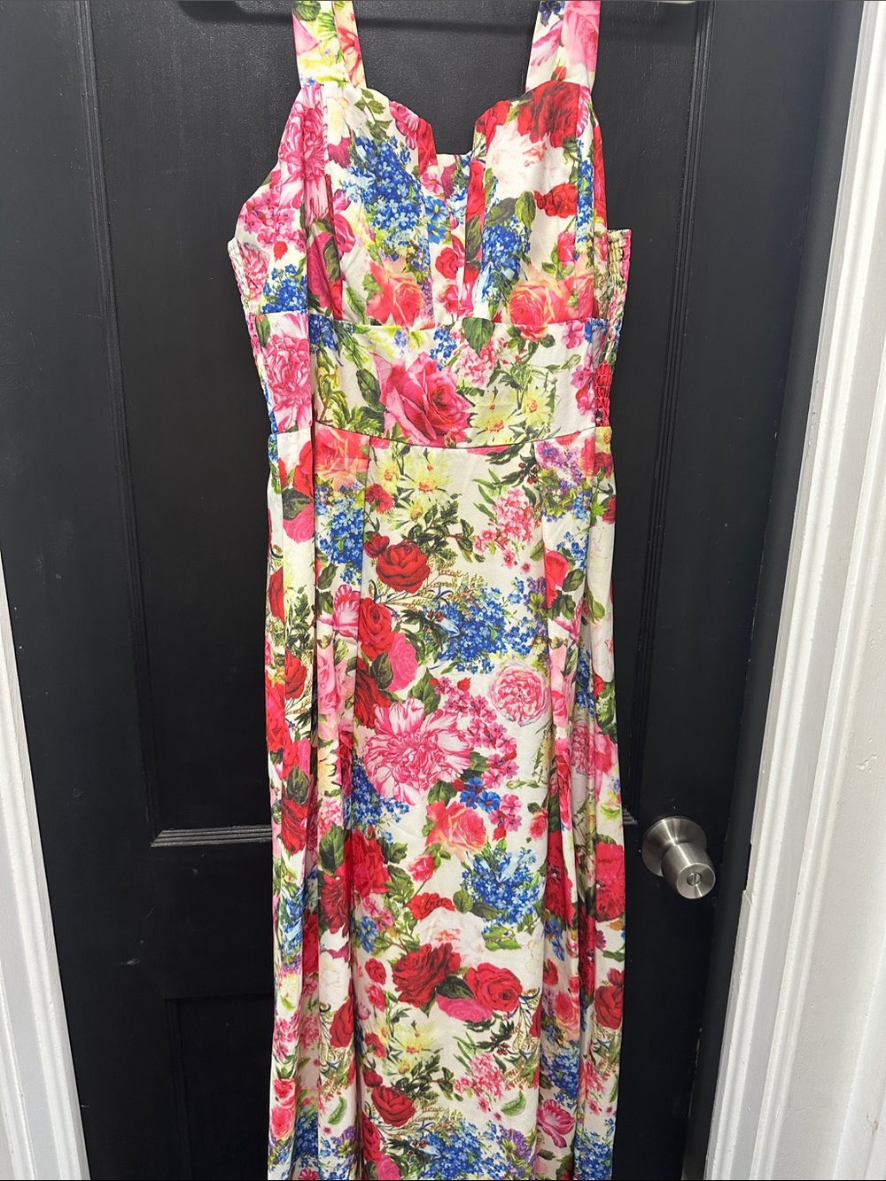 Sleeveless Floral Maxi Dress in Multi-Color